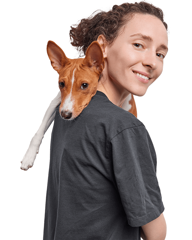 Image of a woman with a dog